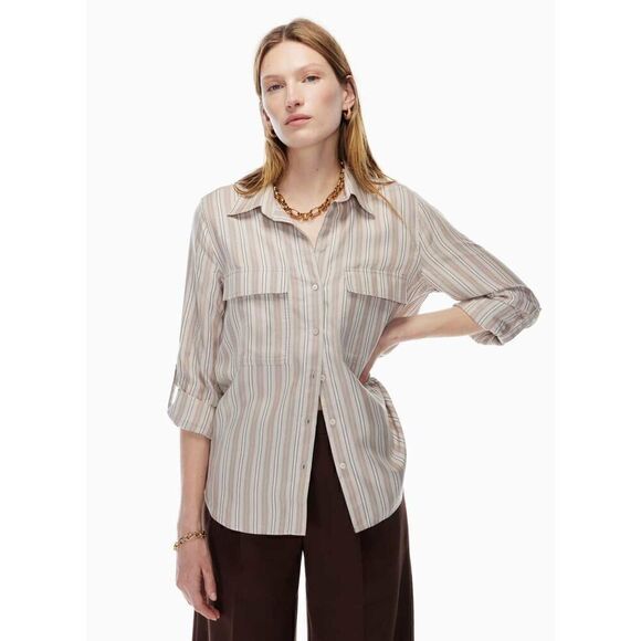Aritzia Babaton Utility Button Down Shirt - Picture 2 of 12